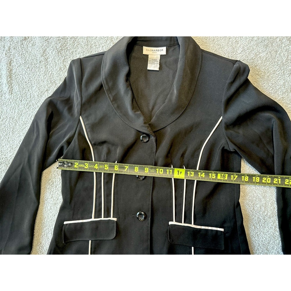 Women's‎ Sag Harbor Blazer Jacket Black Size 8 - Picture 10 of 12